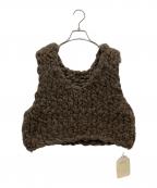 Sea Room lynnシールームリン）の古着「HM extra warm 2wayニットベスト」｜ブラウン