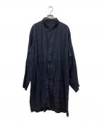 STYLE CRAFT WARDROBEスタイルクラフト ワードローブ）の古着「リネンキャンバスコート」｜ネイビー
