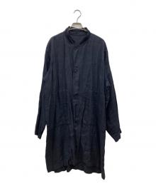STYLE CRAFT WARDROBE（スタイルクラフト ワードローブ）の古着「リネンキャンバスコート」｜ネイビー