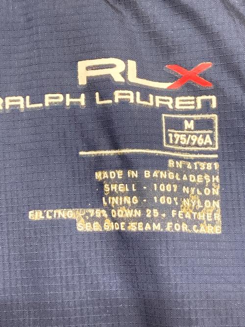 RLX RALPH LAUREN（アールエルエックスラルフローレン）RLX RALPH LAUREN (アールエルエックスラルフローレン) ナイロンダウンジャケット ネイビー サイズ:Mの古着・服飾アイテム