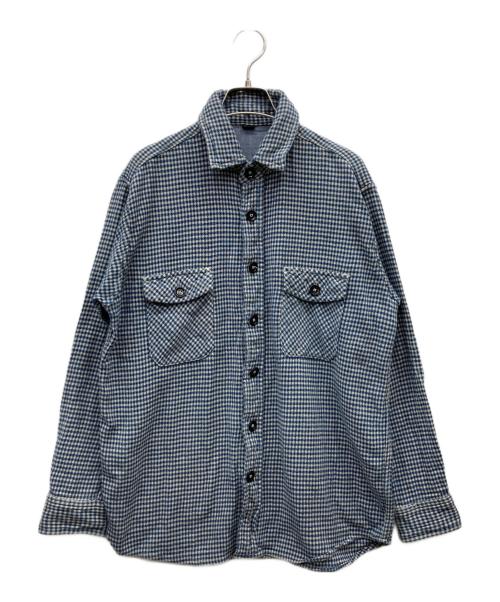 45R（フォーティファイブ・アール）45R (フォーティファイブ・アール) 藍インドネルチェックの908オンザビーチシャツ ブルー サイズ:size2の古着・服飾アイテム