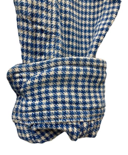 45R（フォーティファイブ・アール）45R (フォーティファイブ・アール) 藍インドネルチェックの908オンザビーチシャツ ブルー サイズ:size2の古着・服飾アイテム