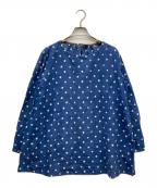 45Rフォーティファイブ・アール）の古着「インドカディ平の水玉ブロックプリントブラウス」｜インディゴ