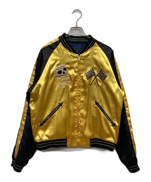 テーラー東洋（テーラートウヨウ）テーラー東洋 (テーラートウヨウ) 07AW Eagle × Cyclones リバーシブルサテンスカジャン ネイビー×イエロー サイズ:Mの古着・服飾アイテム