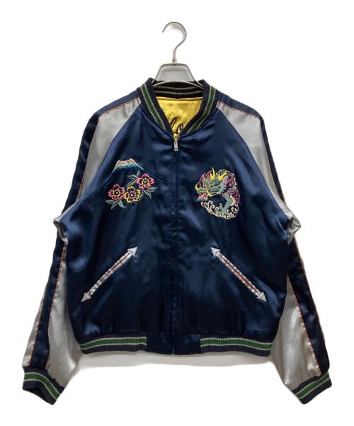 テーラー東洋（テーラートウヨウ）テーラー東洋 (テーラートウヨウ) 07AW Eagle × Cyclones リバーシブルサテンスカジャン ネイビー×イエロー サイズ:Mの古着・服飾アイテム