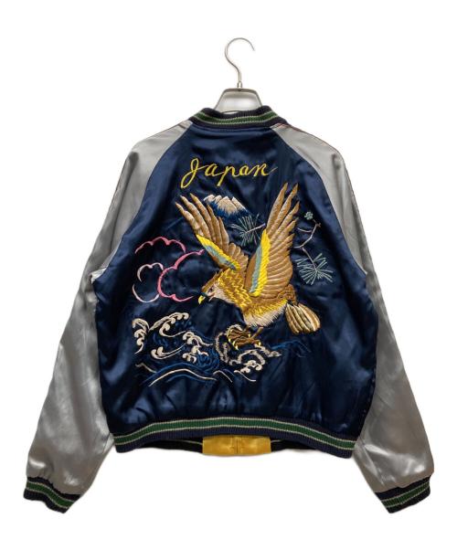 テーラー東洋（テーラートウヨウ）テーラー東洋 (テーラートウヨウ) 07AW Eagle × Cyclones リバーシブルサテンスカジャン ネイビー×イエロー サイズ:Mの古着・服飾アイテム