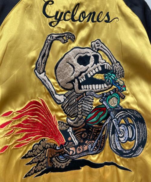 テーラー東洋（テーラートウヨウ）テーラー東洋 (テーラートウヨウ) 07AW Eagle × Cyclones リバーシブルサテンスカジャン ネイビー×イエロー サイズ:Mの古着・服飾アイテム