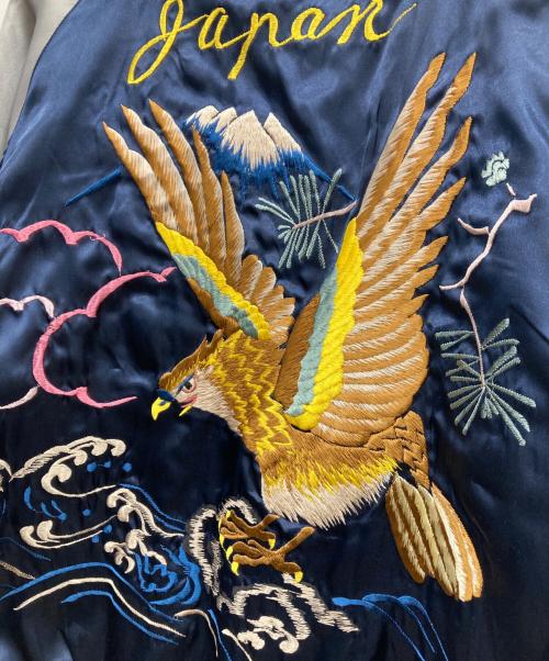 テーラー東洋（テーラートウヨウ）テーラー東洋 (テーラートウヨウ) 07AW Eagle × Cyclones リバーシブルサテンスカジャン ネイビー×イエロー サイズ:Mの古着・服飾アイテム