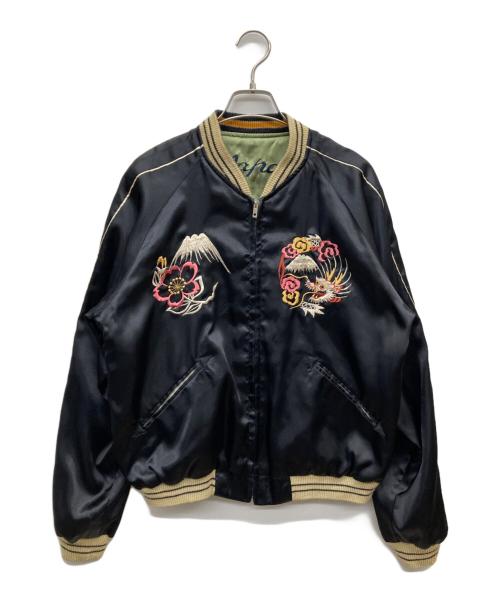 テーラー東洋（テーラートウヨウ）テーラー東洋 (テーラートウヨウ) リバーシブルサテンスカジャン グリーン×ブラック サイズ:Mの古着・服飾アイテム