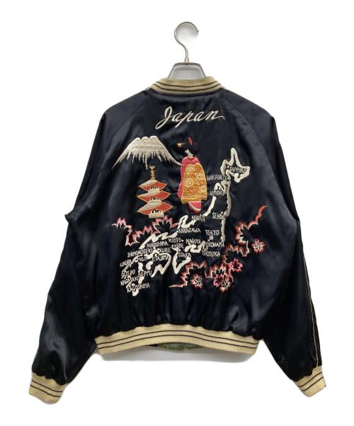 テーラー東洋（テーラートウヨウ）テーラー東洋 (テーラートウヨウ) リバーシブルサテンスカジャン グリーン×ブラック サイズ:Mの古着・服飾アイテム