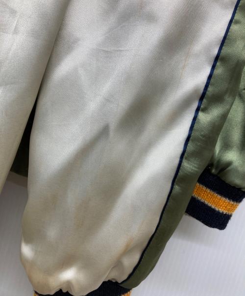 テーラー東洋（テーラートウヨウ）テーラー東洋 (テーラートウヨウ) リバーシブルサテンスカジャン グリーン×ブラック サイズ:Mの古着・服飾アイテム