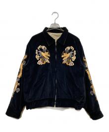 テーラー東洋（テーラートウヨウ）の古着「別珍×コットン リバーシブルスーベニアジャケット」｜ブラック×ベージュ