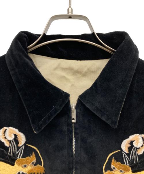 テーラー東洋（テーラートウヨウ）テーラー東洋 (テーラートウヨウ) 別珍×コットン リバーシブルスーベニアジャケット ブラック×ベージュ サイズ:Lの古着・服飾アイテム