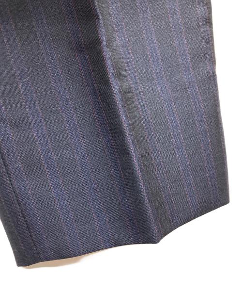 PRADA（プラダ）PRADA (プラダ) ストライプウールトラウザー ネイビー サイズ:44の古着・服飾アイテム