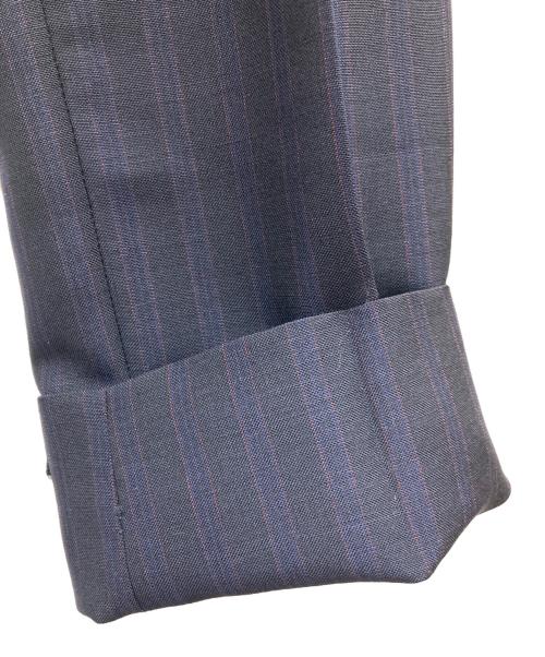 PRADA（プラダ）PRADA (プラダ) ストライプウールトラウザー ネイビー サイズ:44の古着・服飾アイテム