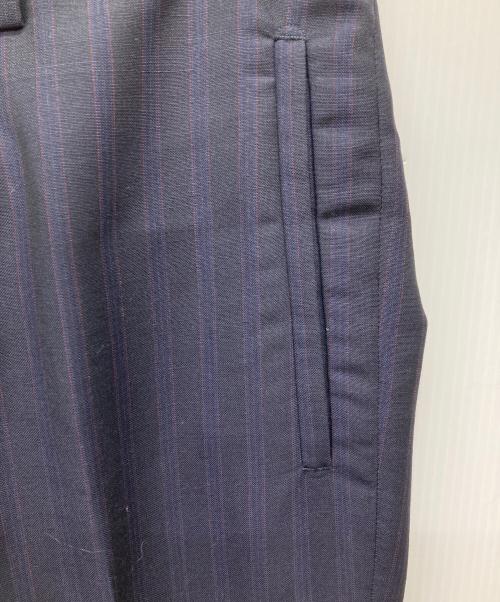 PRADA（プラダ）PRADA (プラダ) ストライプウールトラウザー ネイビー サイズ:44の古着・服飾アイテム