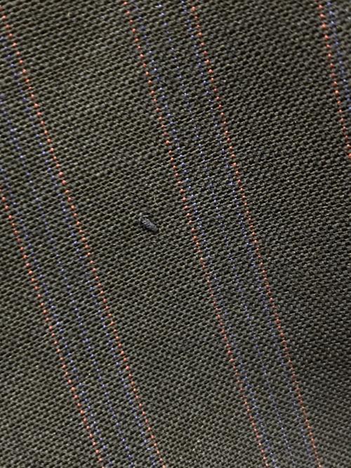 PRADA（プラダ）PRADA (プラダ) ストライプウールトラウザー ネイビー サイズ:44の古着・服飾アイテム