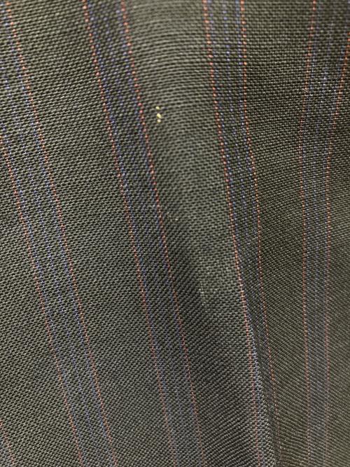 PRADA（プラダ）PRADA (プラダ) ストライプウールトラウザー ネイビー サイズ:44の古着・服飾アイテム