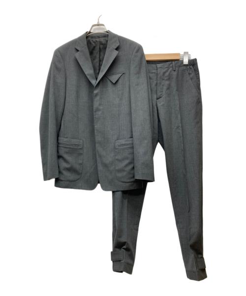 PRADA（プラダ）PRADA (プラダ) 比翼3Bウールセットアップスーツ グレー サイズ:44Rの古着・服飾アイテム