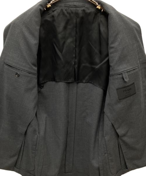 PRADA（プラダ）PRADA (プラダ) 比翼3Bウールセットアップスーツ グレー サイズ:44Rの古着・服飾アイテム