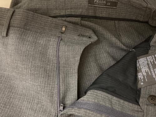 PRADA（プラダ）PRADA (プラダ) 比翼3Bウールセットアップスーツ グレー サイズ:44Rの古着・服飾アイテム