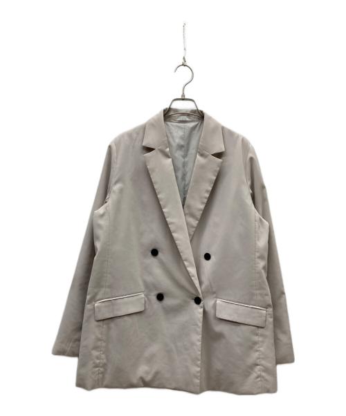 icB（アイシービー）icB (アイシービー) パデットライトジャケット ベージュ サイズ:Lの古着・服飾アイテム
