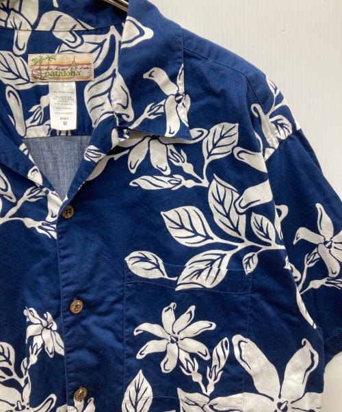 pataloha（パタロハ）pataloha (パタロハ) 00S オーガニックコットン ハワイアンアロハシャツ ネイビー サイズ:Mの古着・服飾アイテム