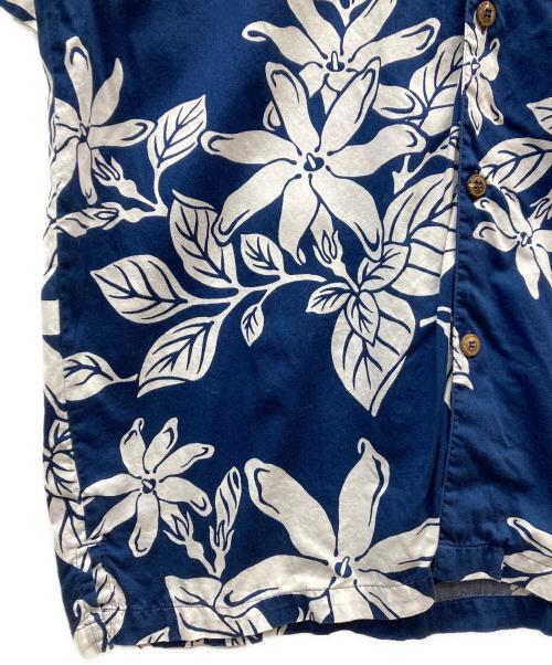 pataloha（パタロハ）pataloha (パタロハ) 00S オーガニックコットン ハワイアンアロハシャツ ネイビー サイズ:Mの古着・服飾アイテム