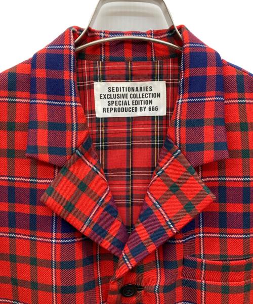 SEDITIONARIES by 666（セディショナリーズ）SEDITIONARIES by 666 (セディショナリーズ) スリーボタン バムフリーザージャケット レッド サイズ:Sの古着・服飾アイテム