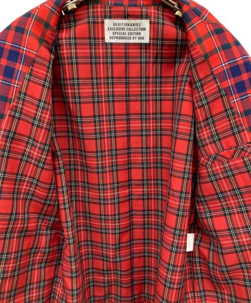 SEDITIONARIES by 666（セディショナリーズ）SEDITIONARIES by 666 (セディショナリーズ) スリーボタン バムフリーザージャケット レッド サイズ:Sの古着・服飾アイテム