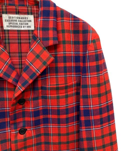 SEDITIONARIES by 666（セディショナリーズ）SEDITIONARIES by 666 (セディショナリーズ) スリーボタン バムフリーザージャケット レッド サイズ:Sの古着・服飾アイテム