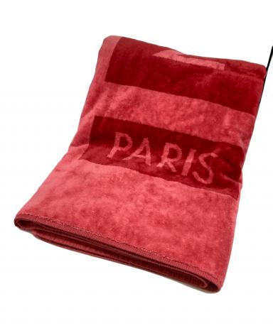 LOUIS VUITTON ストライプ バスタオル 中古・古着通販】LOUIS VUITTON (ルイ ヴィトン) バスタオル レッド