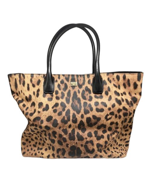 DOLCE & GABBANA（ドルチェ＆ガッバーナ）DOLCE & GABBANA (ドルチェ＆ガッバーナ) レオパード柄トートバッグ ブラウン サイズ:-の古着・服飾アイテム