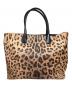 DOLCE & GABBANA (ドルチェ＆ガッバーナ) レオパード柄トートバッグ ブラウン サイズ:-：12000円