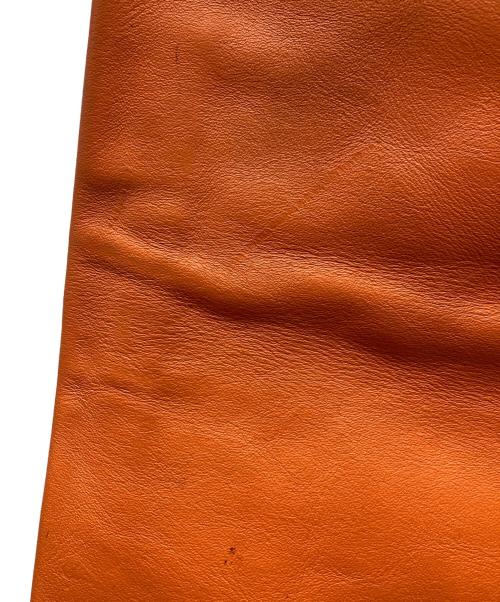 Schott（ショット）Schott (ショット) 604 ブーツカットレザーパンツ オレンジ サイズ:30の古着・服飾アイテム