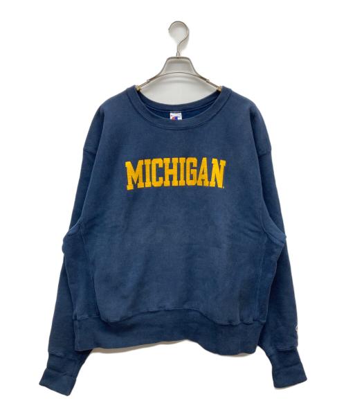 Champion REVERSE WEAVE（チャンピオン リバース ウィーブ）Champion REVERSE WEAVE (チャンピオン リバース ウィーブ) ミシガンロゴプリントスウェット ネイビー サイズ:XLの古着・服飾アイテム