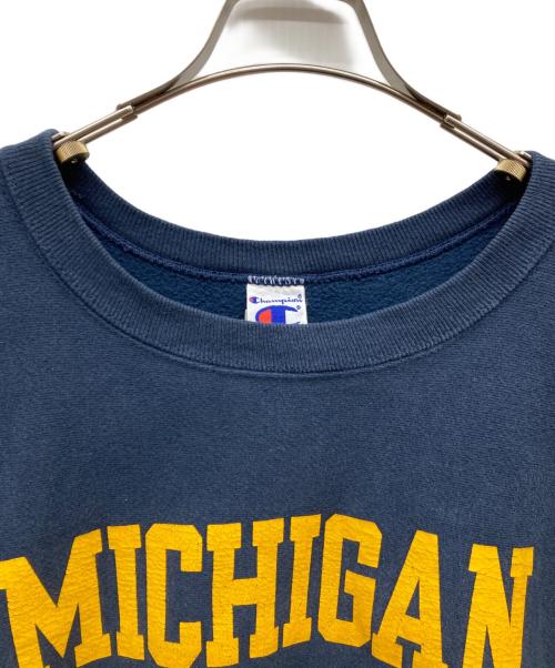 Champion REVERSE WEAVE（チャンピオン リバース ウィーブ）Champion REVERSE WEAVE (チャンピオン リバース ウィーブ) ミシガンロゴプリントスウェット ネイビー サイズ:XLの古着・服飾アイテム