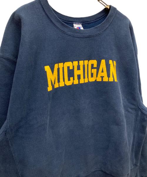 Champion REVERSE WEAVE（チャンピオン リバース ウィーブ）Champion REVERSE WEAVE (チャンピオン リバース ウィーブ) ミシガンロゴプリントスウェット ネイビー サイズ:XLの古着・服飾アイテム
