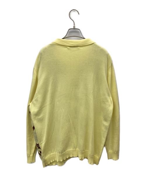 TTT MSW（ティー）TTT MSW (ティー) ニットカーディガン イエロー サイズ:Ｌの古着・服飾アイテム