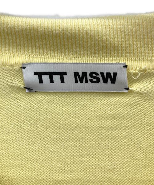 TTT MSW（ティー）TTT MSW (ティー) ニットカーディガン イエロー サイズ:Ｌの古着・服飾アイテム