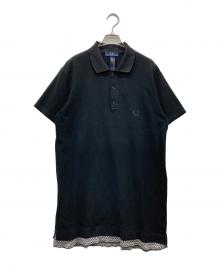 FRED PERRY×GROUND Y（フレッドペリー×グラウンドワイ）の古着「ロング丈オーバーポロシャツ」｜ブラック