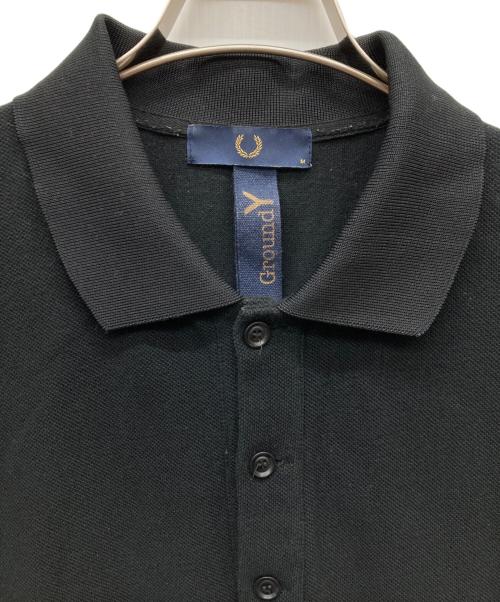 FRED PERRY（フレッドペリー）FRED PERRY (フレッドペリー) GROUND Y (グラウンドワイ) ロング丈オーバーポロシャツ ブラック サイズ:Mの古着・服飾アイテム