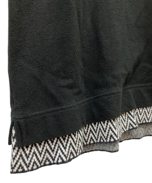 FRED PERRY（フレッドペリー）FRED PERRY (フレッドペリー) GROUND Y (グラウンドワイ) ロング丈オーバーポロシャツ ブラック サイズ:Mの古着・服飾アイテム