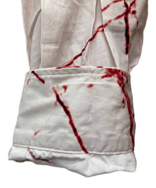 JOHN LAWRENCE SULLIVAN（ジョン ローレンス サリバン）JOHN LAWRENCE SULLIVAN (ジョン ローレンス サリバン) ALL OVER PRINT OVERSIZED SHIRTS ライトピンク×レッド サイズ:48の古着・服飾アイテム