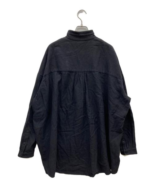 ka na ta（カナタ）ka na ta (カナタ) リネンブレンドスタンドカラーシャツ ブラック サイズ:FREEの古着・服飾アイテム