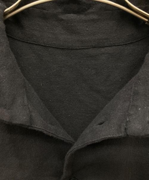 ka na ta（カナタ）ka na ta (カナタ) リネンブレンドスタンドカラーシャツ ブラック サイズ:FREEの古着・服飾アイテム