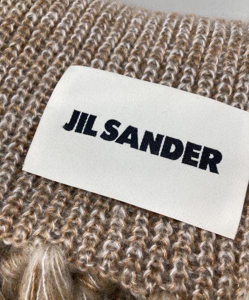 JIL SANDER（ジルサンダー）JIL SANDER (ジルサンダー) フリンジマフラー ベージュの古着・服飾アイテム