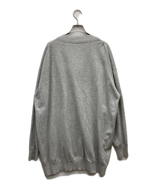 MADISON BLUE（マディソンブルー）MADISON BLUE (マディソンブルー) ロングVネックカーディガン グレー サイズ:XSの古着・服飾アイテム