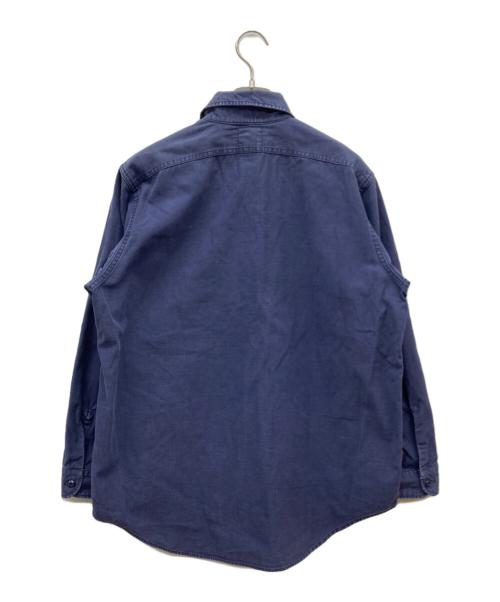 MADISON BLUE（マディソンブルー）MADISON BLUE (マディソンブルー) IENA (イエナ) 別注 HAMPTON BACK SATIN SHIRT ネイビー サイズ:01の古着・服飾アイテム