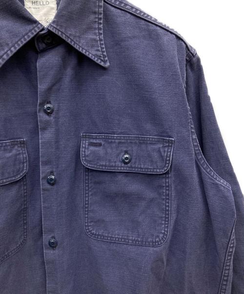 MADISON BLUE（マディソンブルー）MADISON BLUE (マディソンブルー) IENA (イエナ) 別注 HAMPTON BACK SATIN SHIRT ネイビー サイズ:01の古着・服飾アイテム